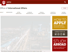 Tablet Screenshot of international.iupui.edu