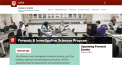 Desktop Screenshot of forensic.iupui.edu