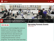 Tablet Screenshot of forensic.iupui.edu
