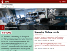 Tablet Screenshot of biology.iupui.edu