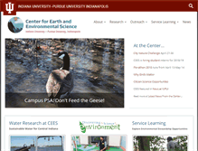 Tablet Screenshot of cees.iupui.edu