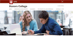 Desktop Screenshot of honorscollege.iupui.edu