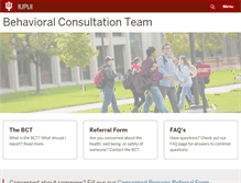 Tablet Screenshot of bct.iupui.edu