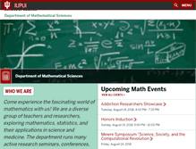 Tablet Screenshot of math.iupui.edu